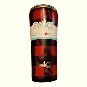 Swig Life - Red and Black Plaid Insulated Stainless Steel Tumbler 22 oz.